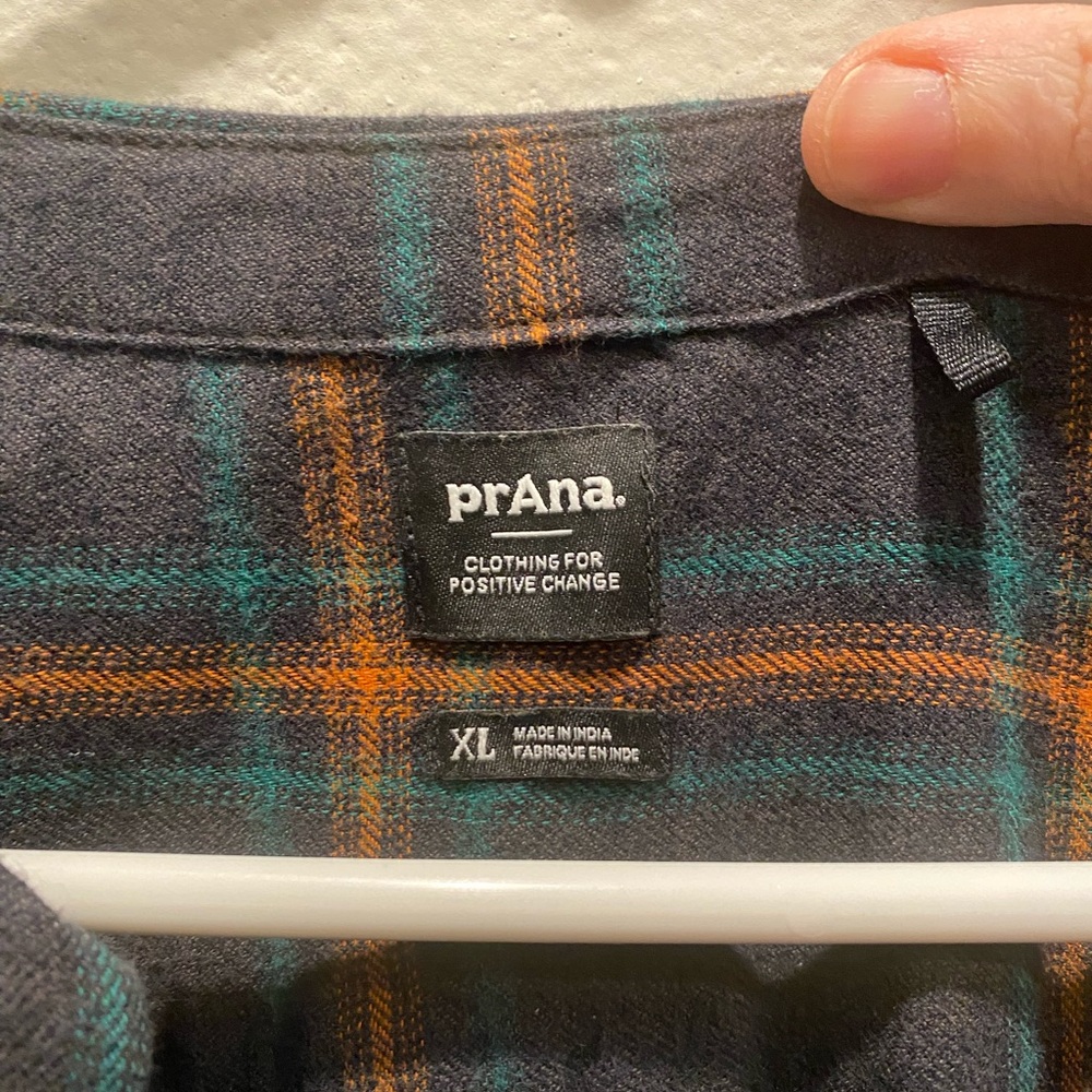 Plaid Prana Long-Sleeve Shirtdress - Picture 3 of 5